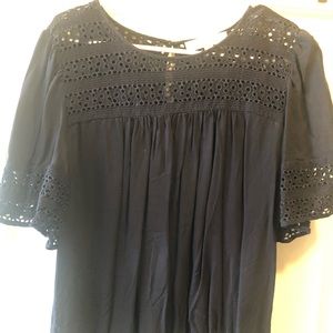 The loft navy short sleeve shirt